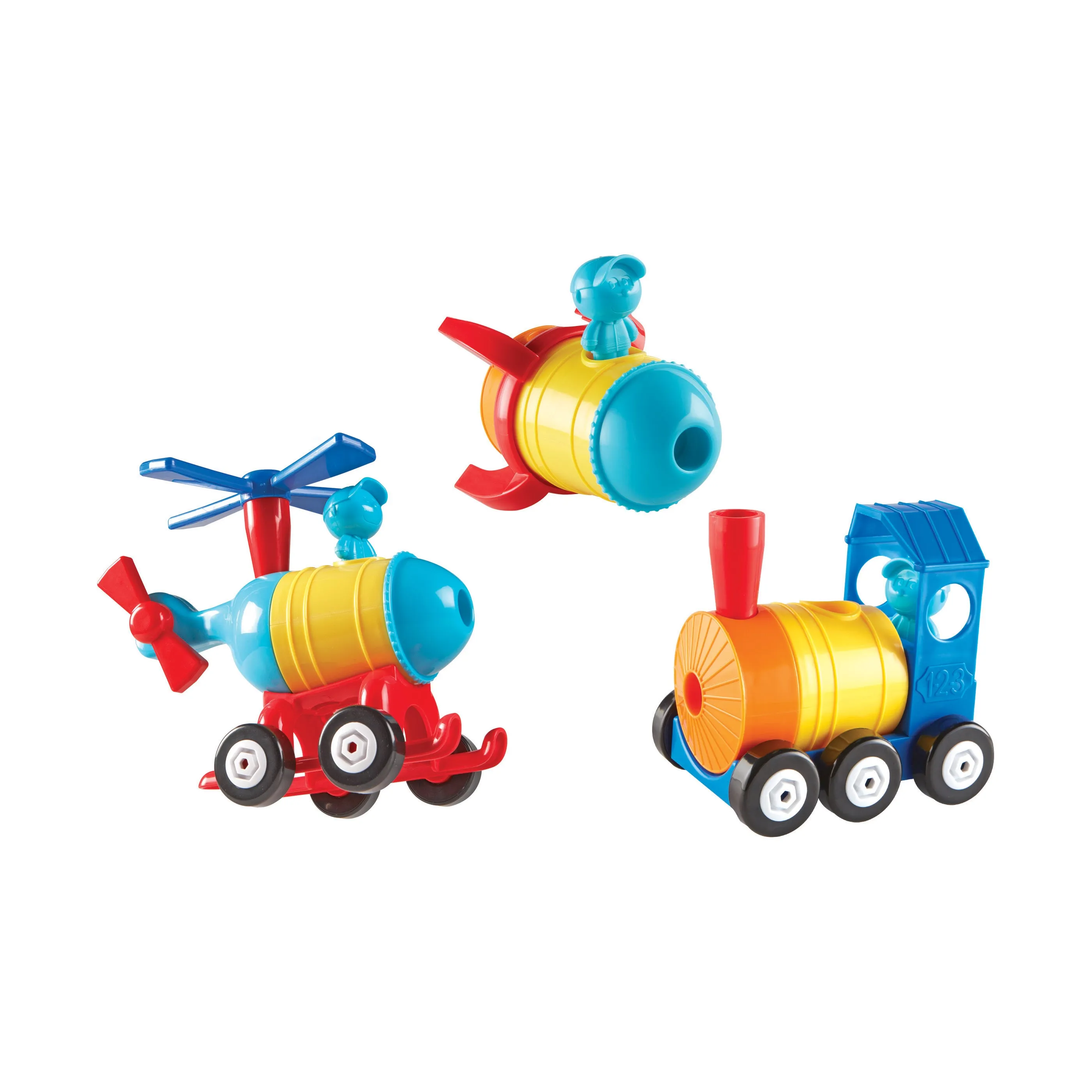 1-2-3 Build It! Rocket-Train-Helicopter