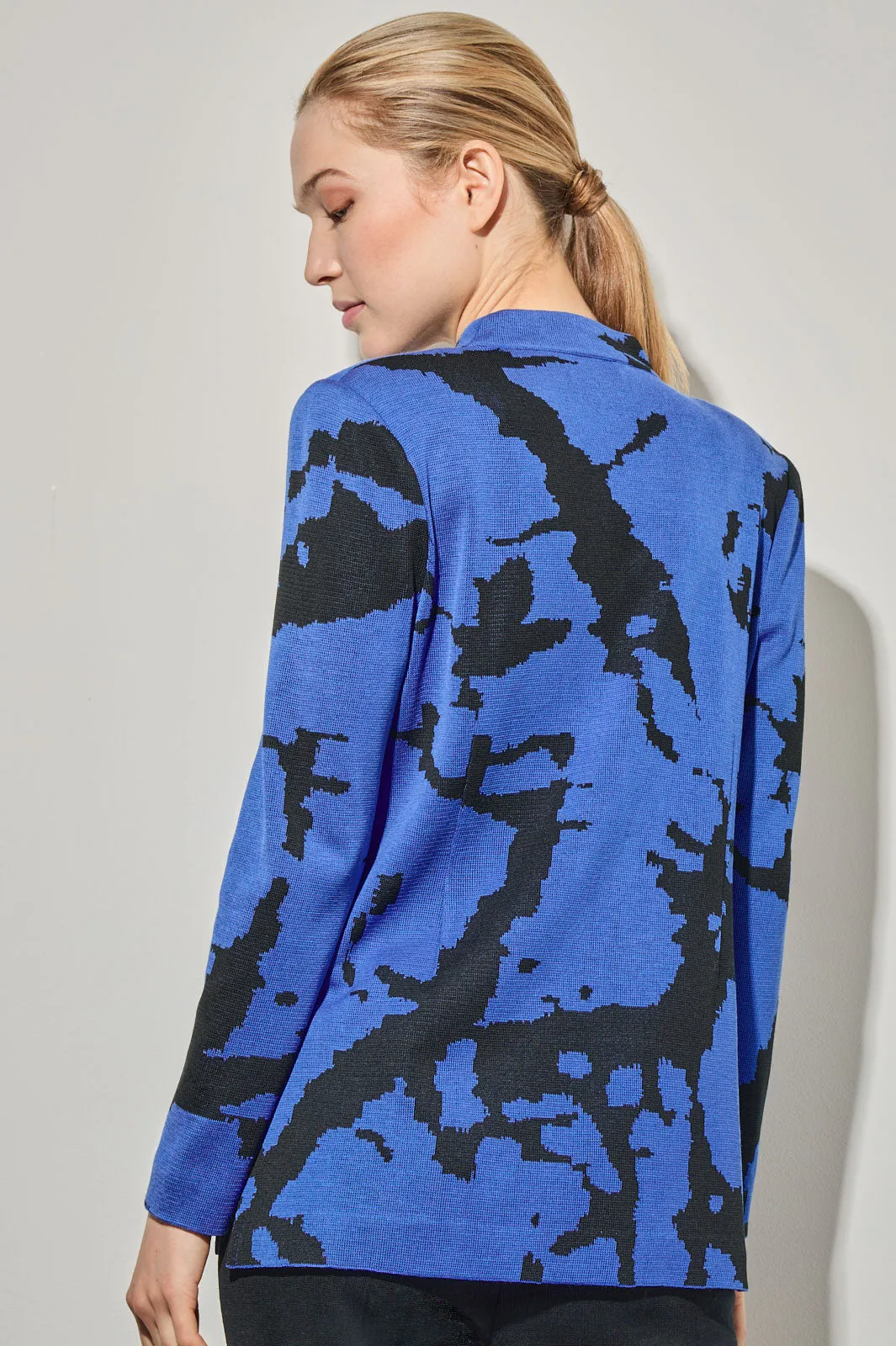 Abstract Jacquard Knit Jacket