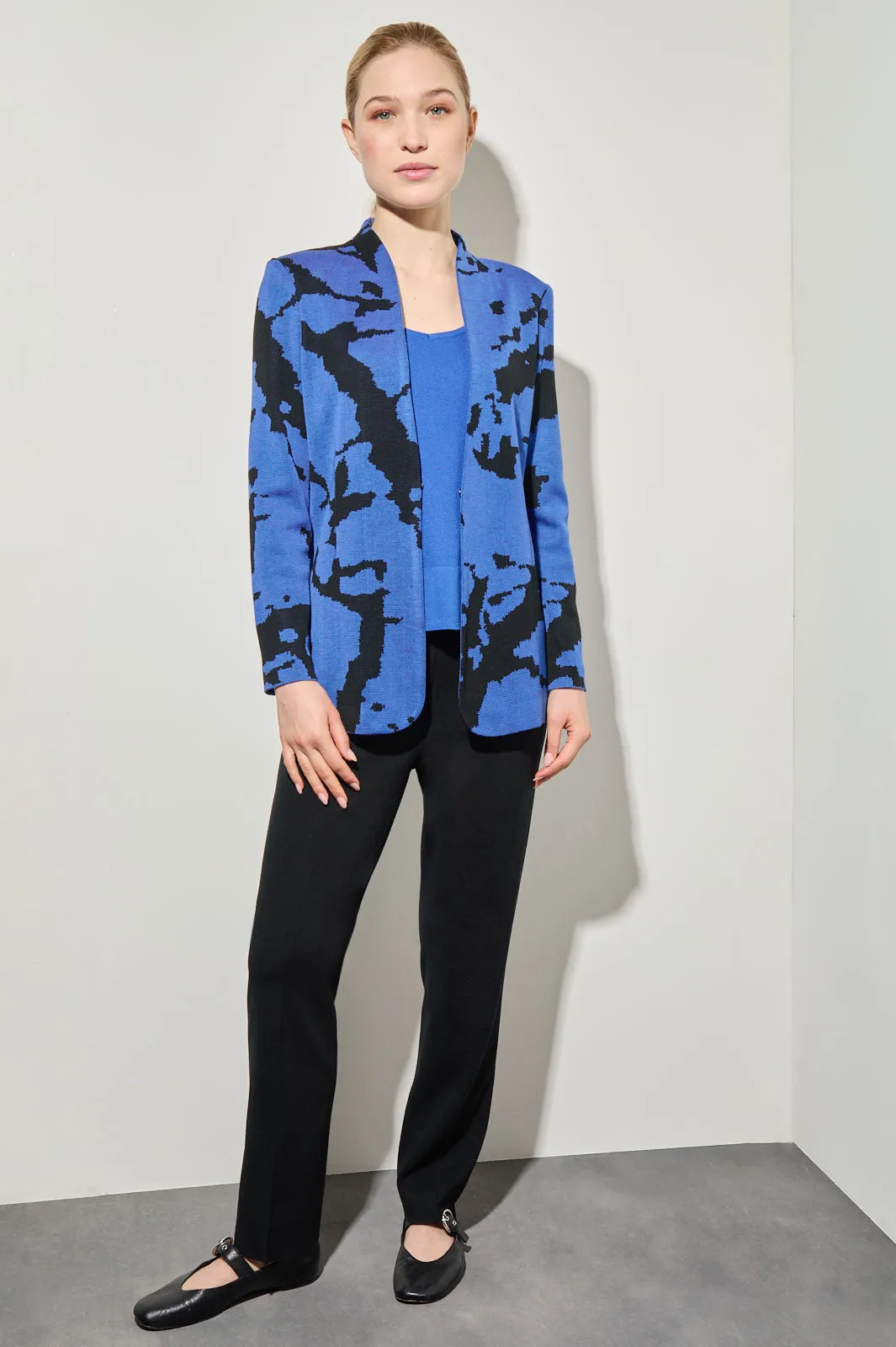 Abstract Jacquard Knit Jacket