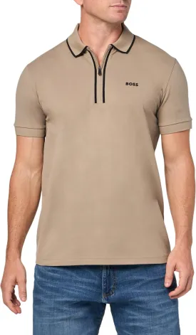 BOSS Men's Phillix Zipper Closure Polo Shirt