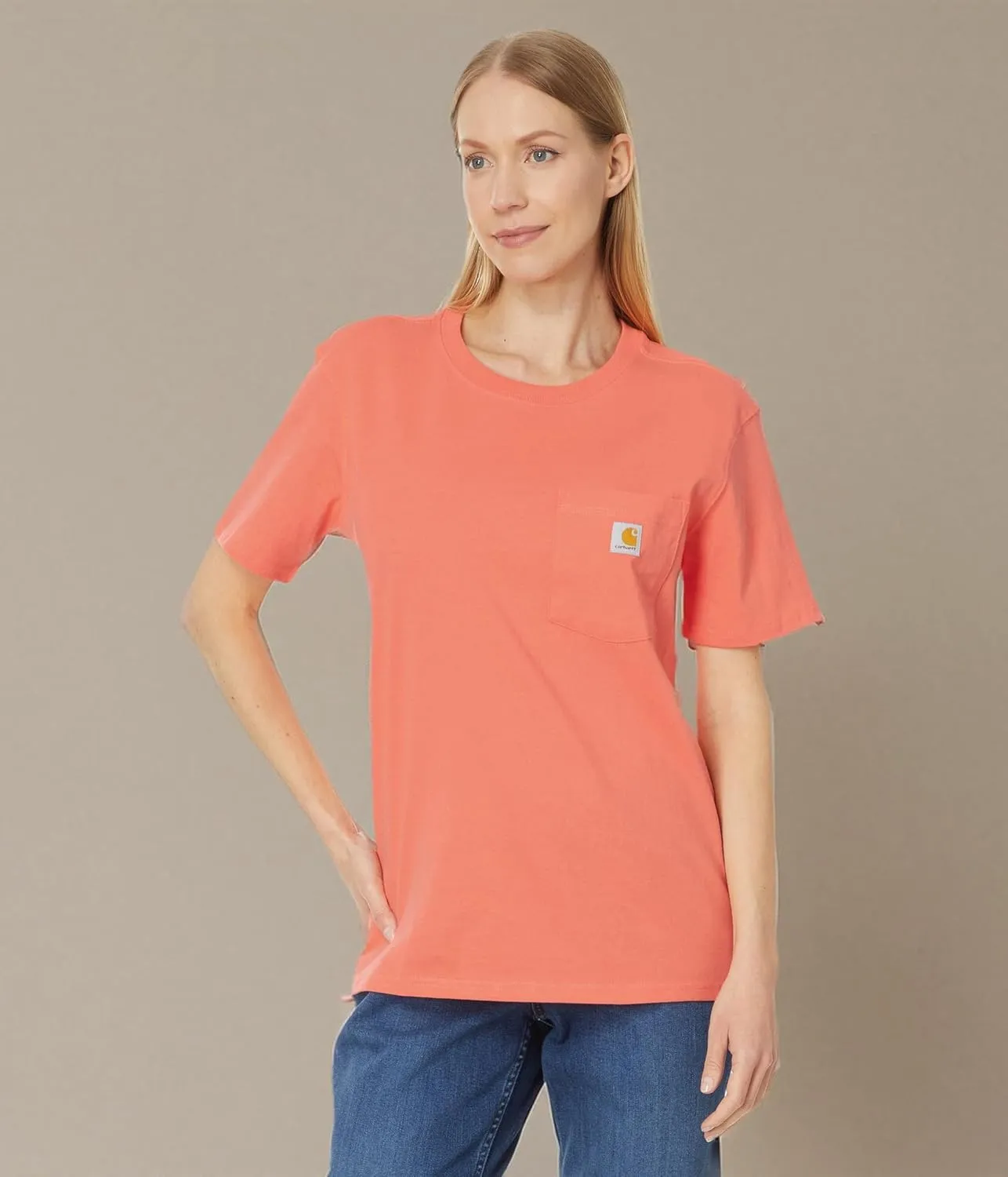 Carhartt Women's Plus Size Loose Fit Heavyweight Short-Sleeve Pocket T-Shirt