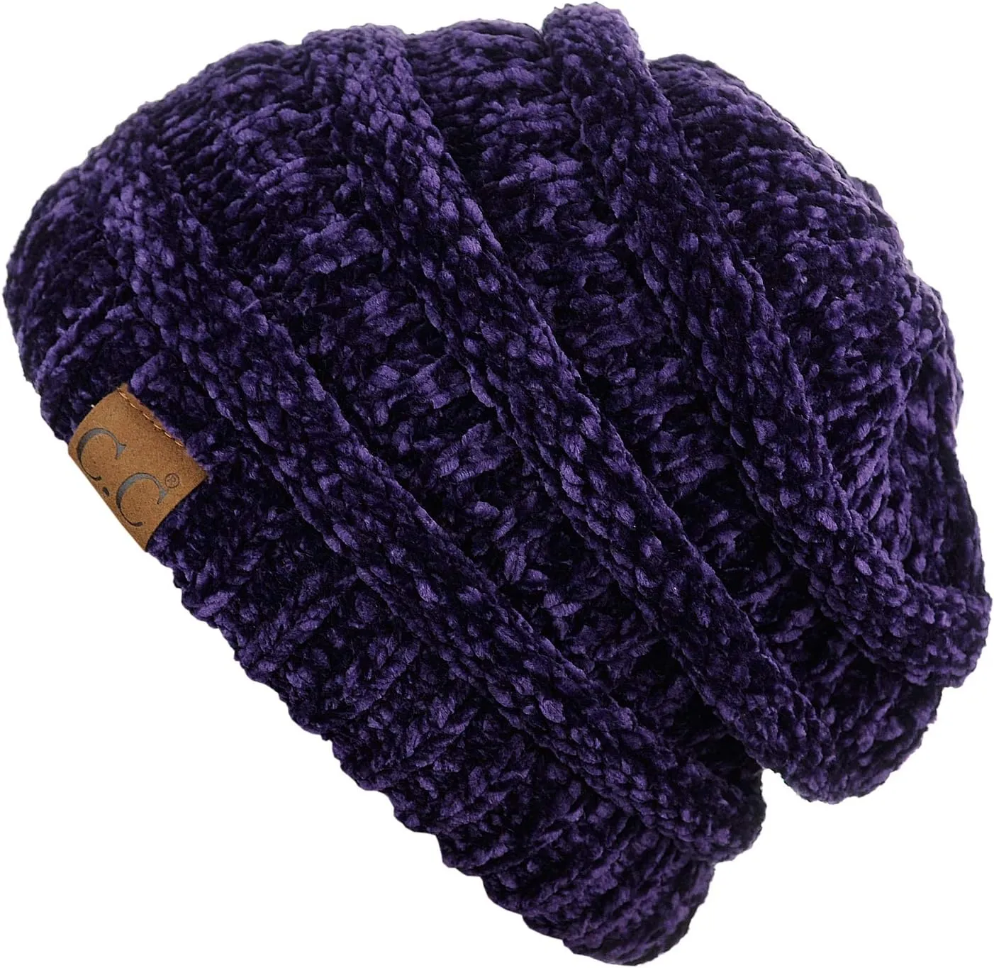 C.C Women's Chenille Soft Warm Thick Knit Beanie Cap Hat