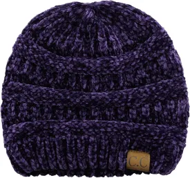 C.C Women's Chenille Soft Warm Thick Knit Beanie Cap Hat