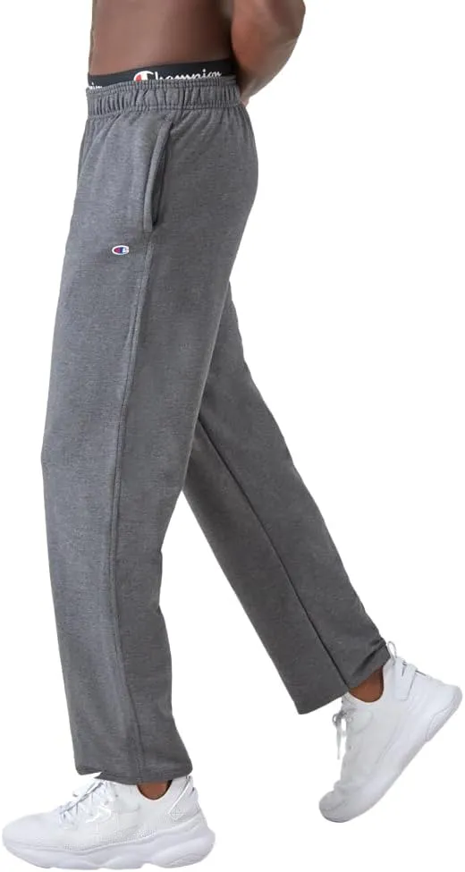 Champion Mens Sweatpants, Powerblend, Fleece Open-Bottom Sweatpants for Men (Reg. or Big & Tall)