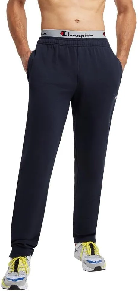 Champion Mens Sweatpants, Powerblend, Fleece Open-Bottom Sweatpants for Men (Reg. or Big & Tall)