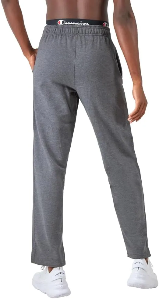 Champion Mens Sweatpants, Powerblend, Fleece Open-Bottom Sweatpants for Men (Reg. or Big & Tall)