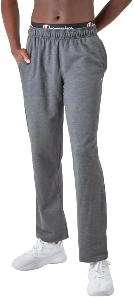 Champion Mens Sweatpants, Powerblend, Fleece Open-Bottom Sweatpants for Men (Reg. or Big & Tall)