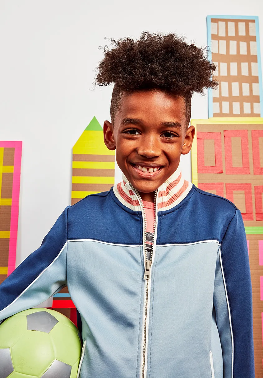 Color Block Tricot Track Jacket
