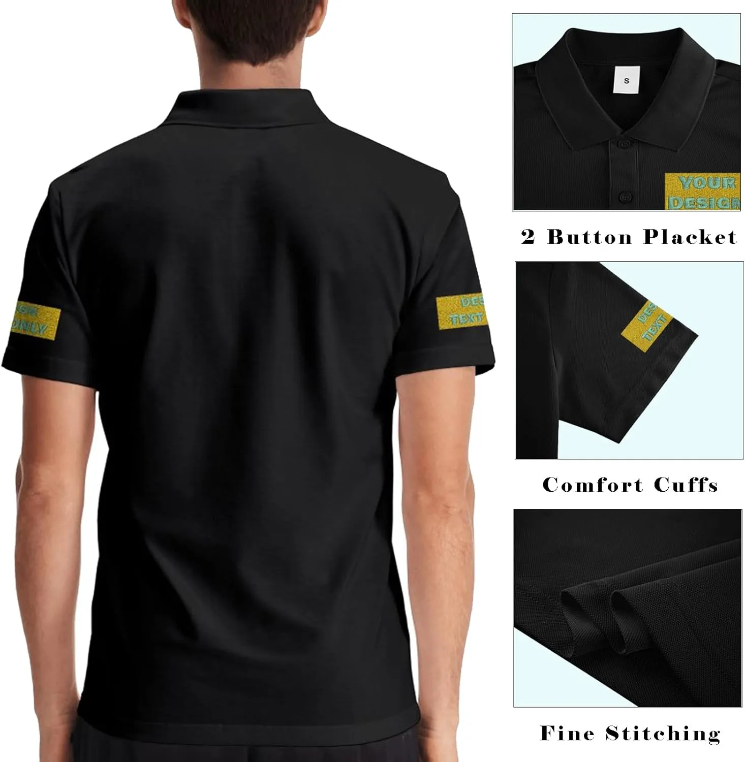 Custom Polo Shirts Design Your Own Logo Photo Name Customized for Men Company Polos Personalized Golf Tshirts S-4XL