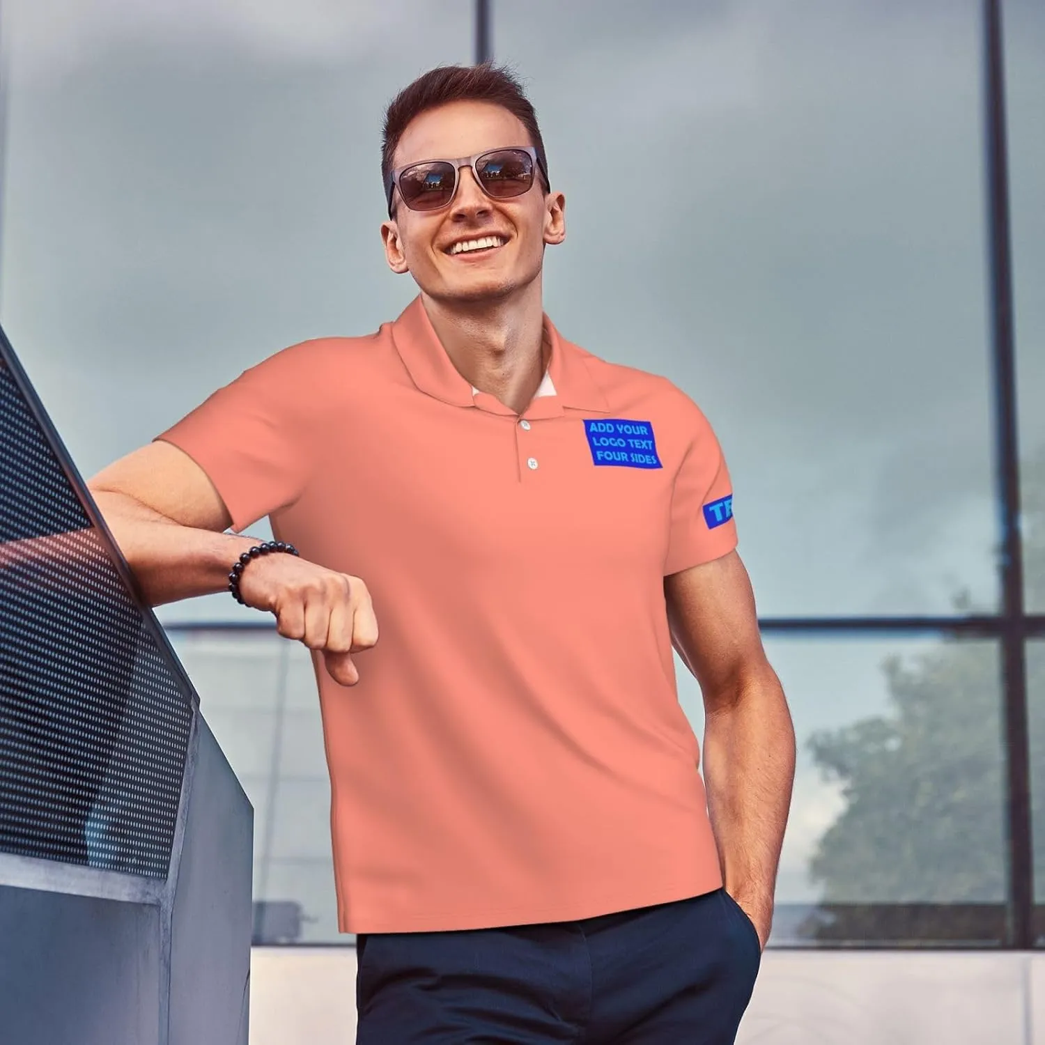 Custom Polo Shirts Personalized Polos Shirt for Men with Logo Front and Back Design Your Own Picture Text 3 Button, S-4XL