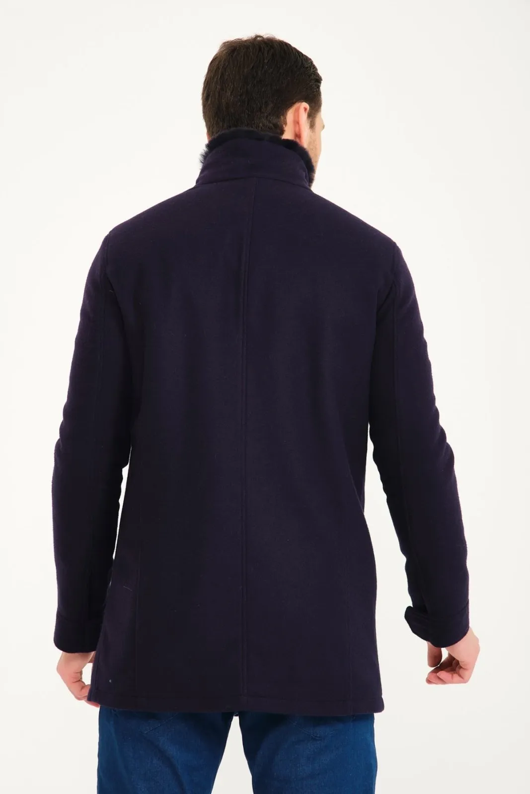 Dark Blue Wool & Rex Jacket