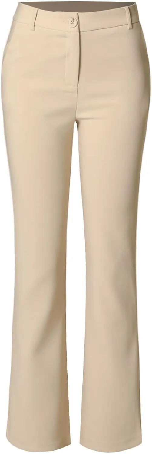 Design by Olivia Women's Ultra Stretch Comfy Millennium Bootcut Dress Pants Work Business Office Trousers