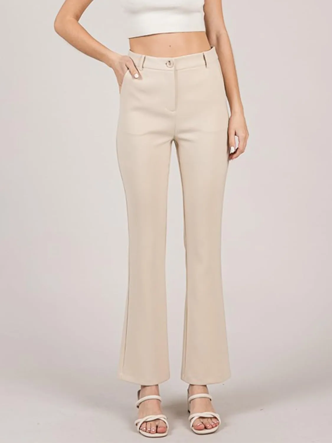 Design by Olivia Women's Ultra Stretch Comfy Millennium Bootcut Dress Pants Work Business Office Trousers