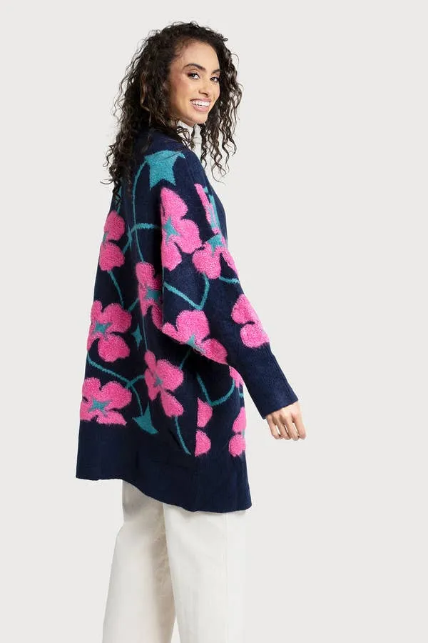 Diamond Flora Knit Cardigan