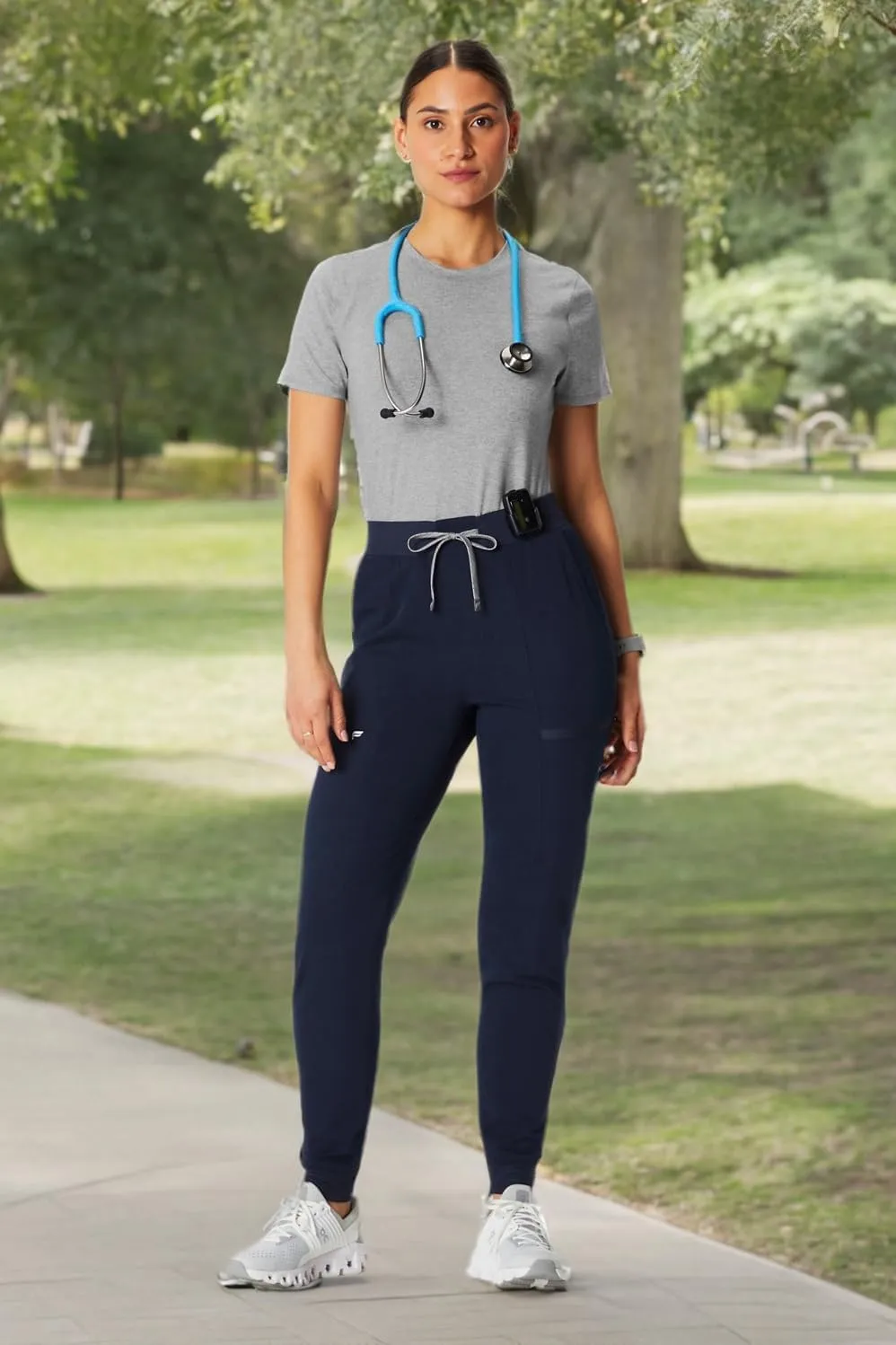 Fabletics Women's High Rise Active Scrub Jogger - MotionTech, 4-Way Stretch, Pocket-Packed, Lightweight, Semi-Slim Fit