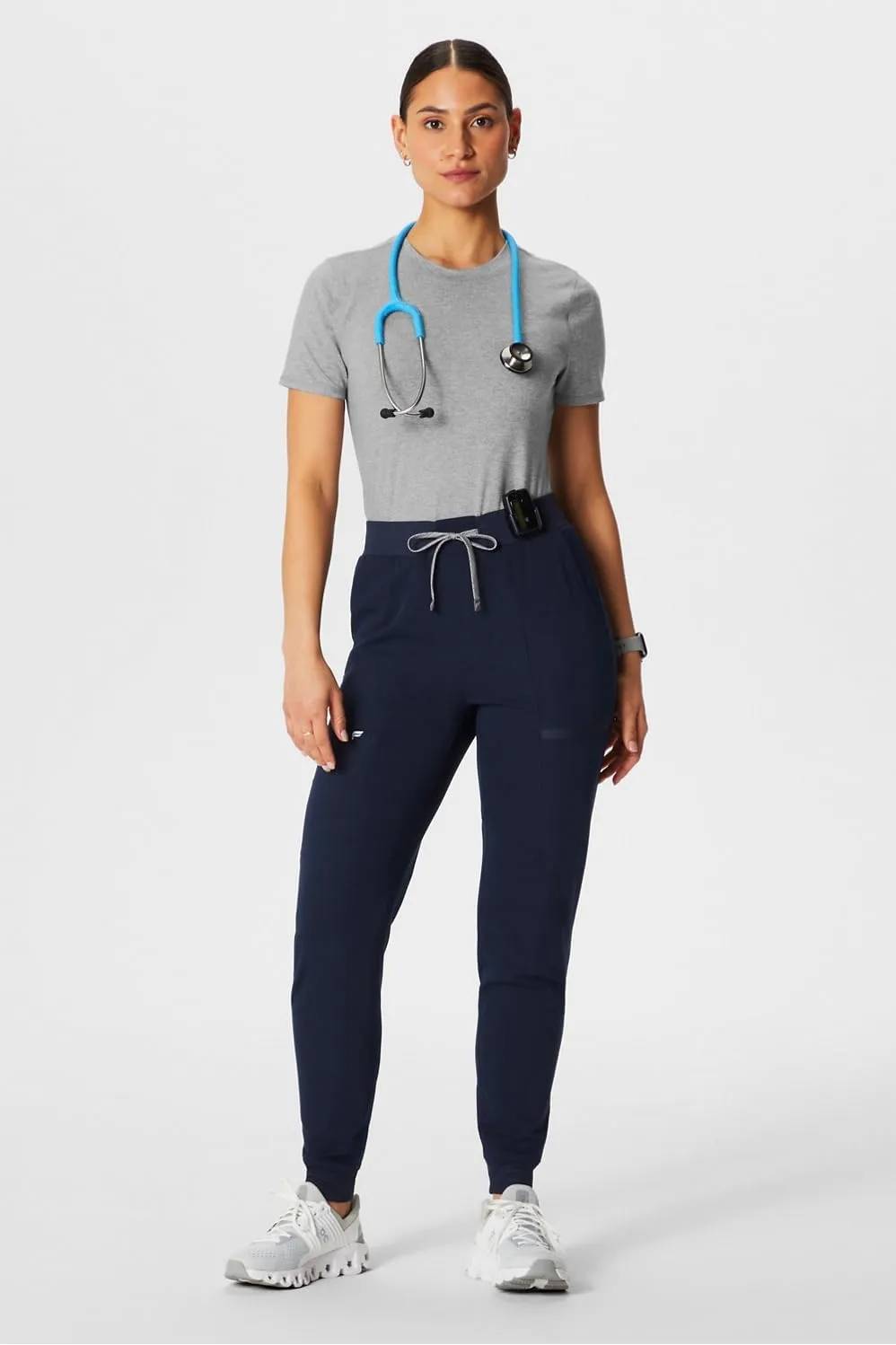 Fabletics Women's High Rise Active Scrub Jogger - MotionTech, 4-Way Stretch, Pocket-Packed, Lightweight, Semi-Slim Fit
