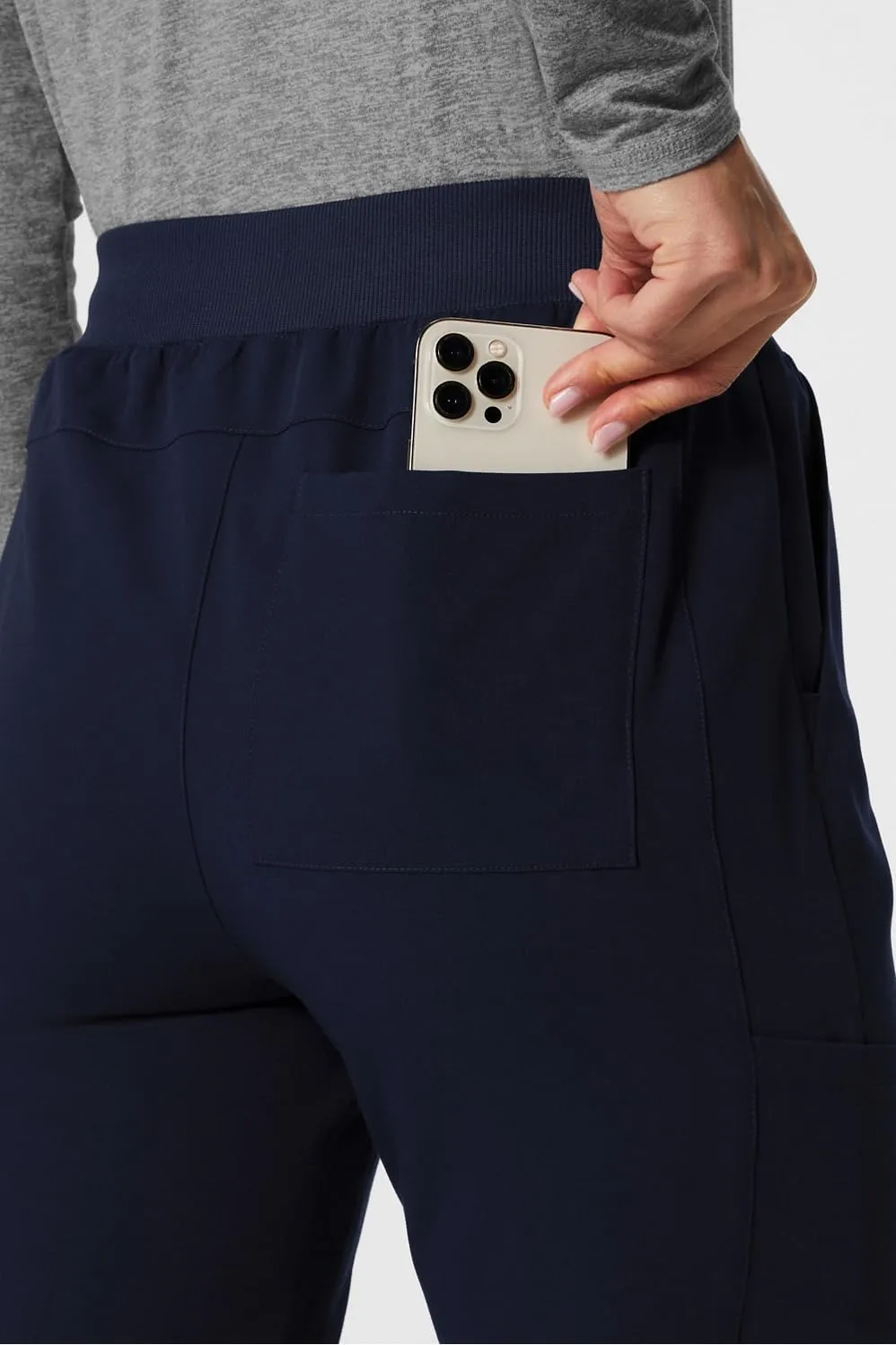 Fabletics Women's High Rise Active Scrub Jogger - MotionTech, 4-Way Stretch, Pocket-Packed, Lightweight, Semi-Slim Fit
