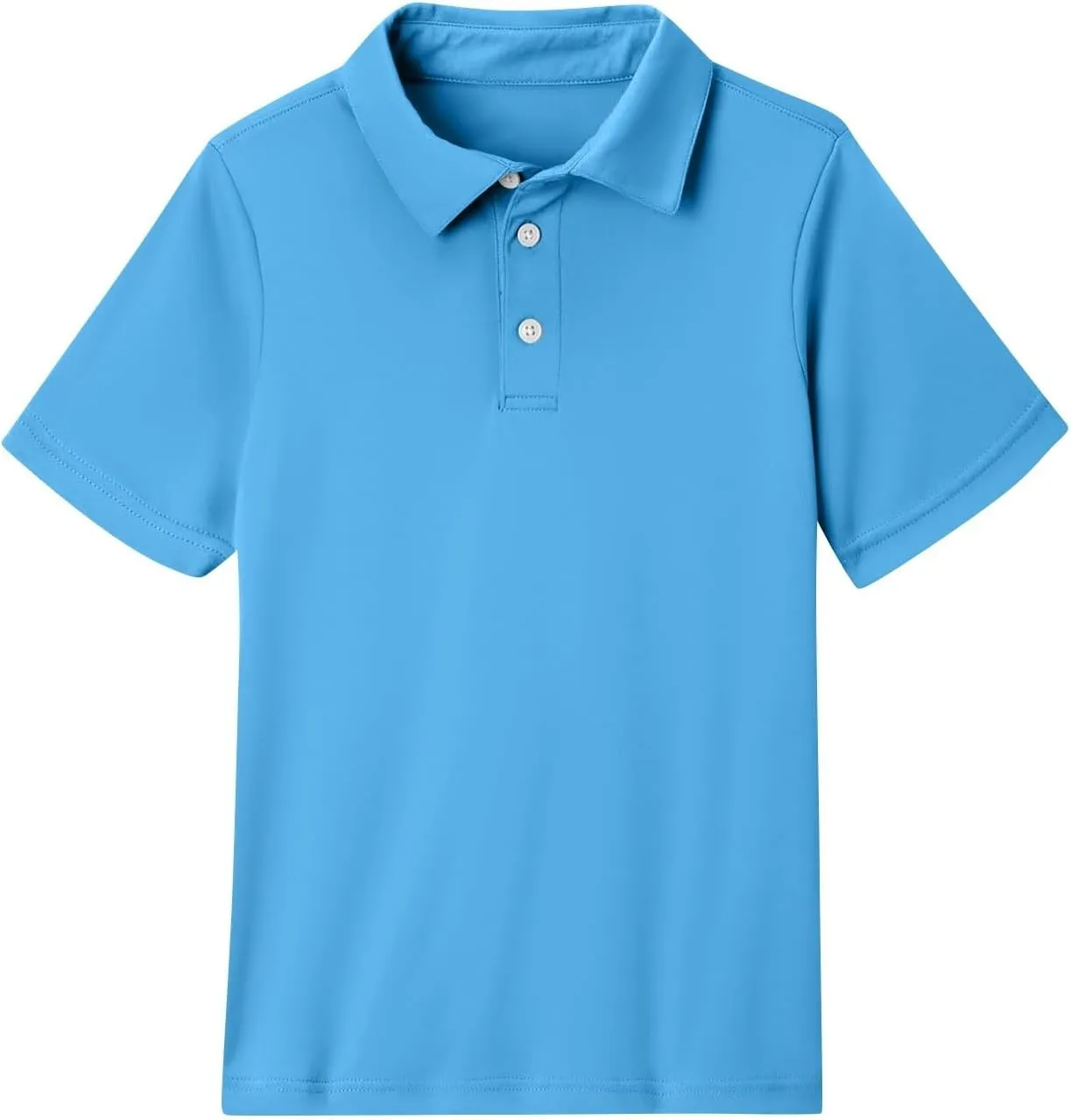 Girls' School Uniform Short Sleeve Polo Shirt Button Closure Shirts