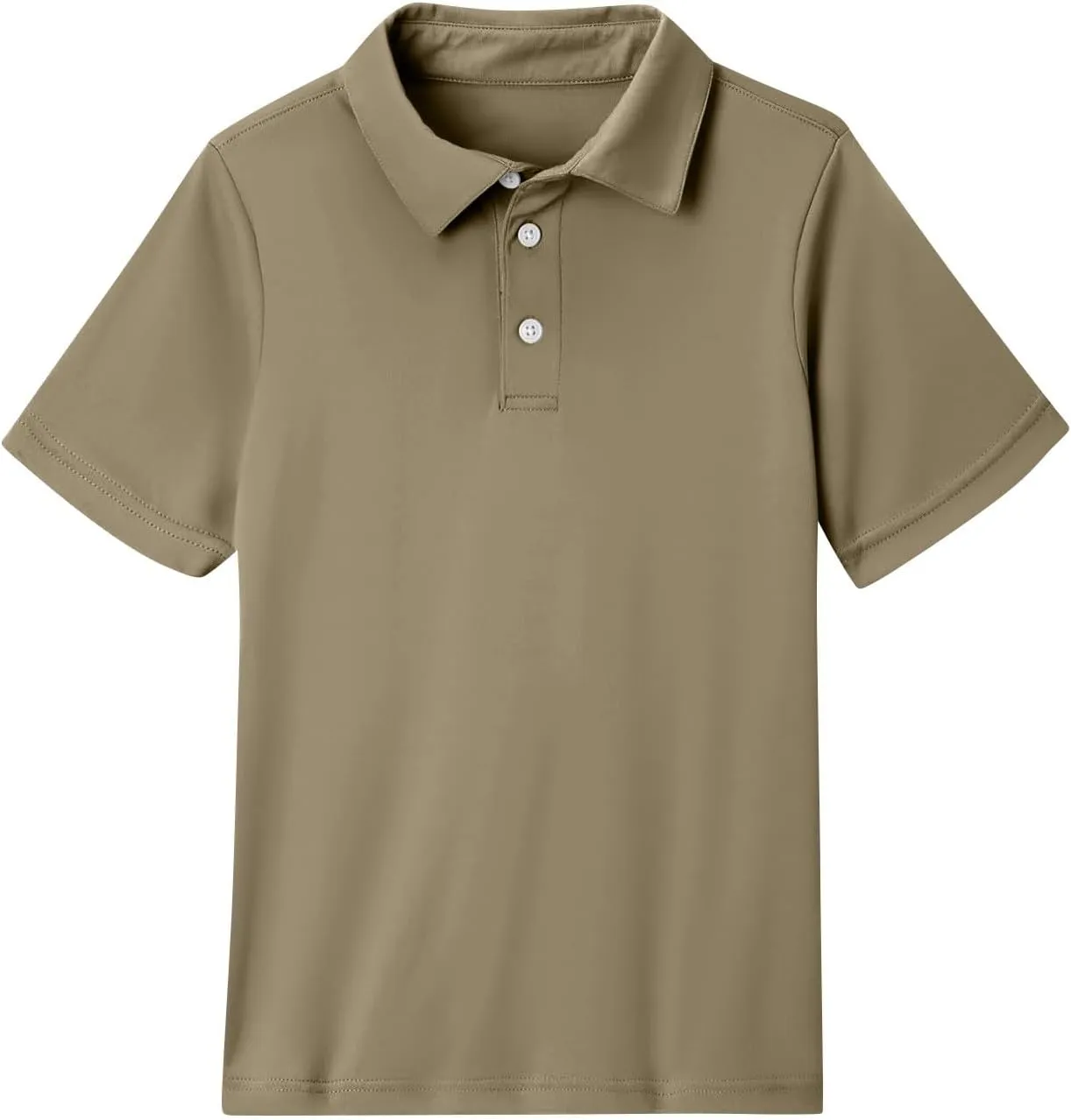 Girls' School Uniform Short Sleeve Polo Shirt Button Closure Shirts