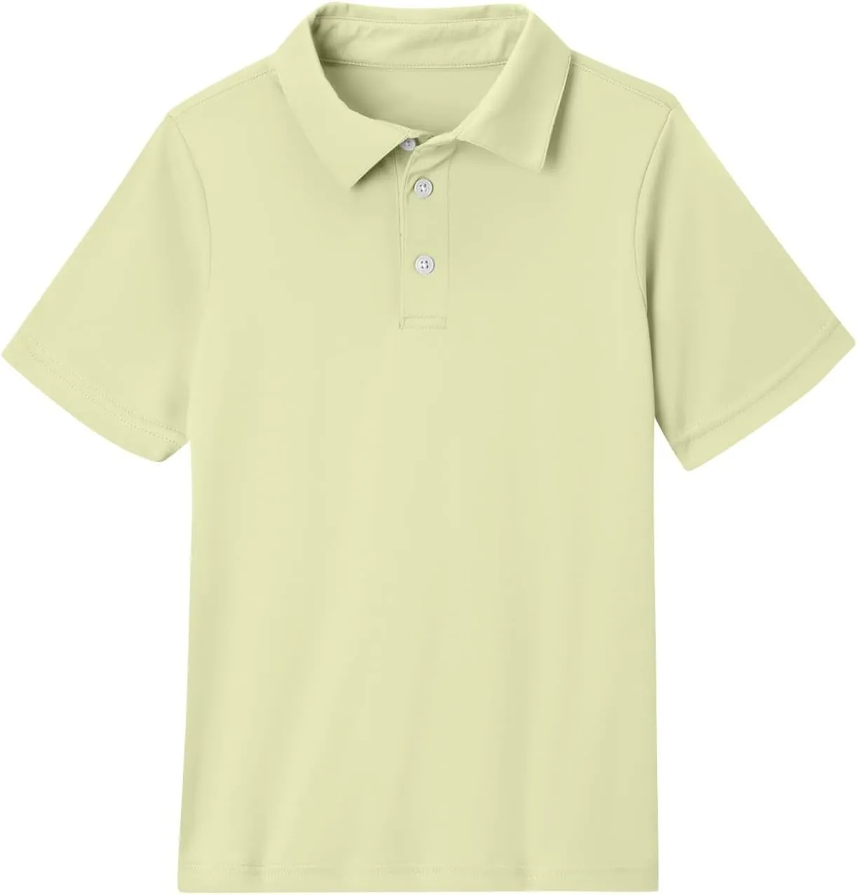 Girls' School Uniform Short Sleeve Polo Shirt Button Closure Shirts