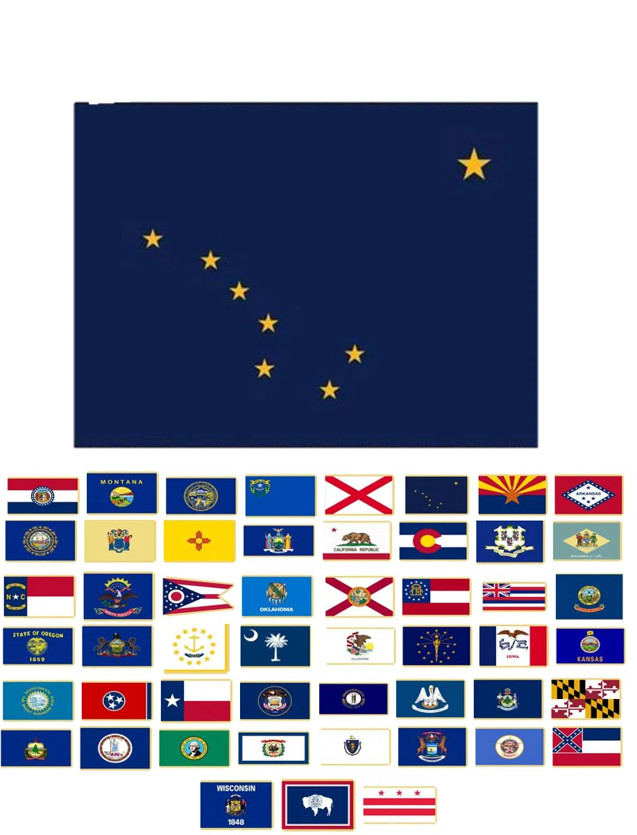 Indoor  - State Flags-  4x6 Nylon, No Fringe