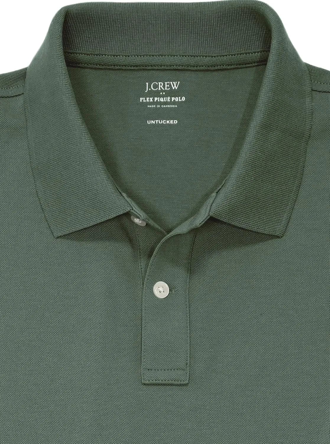 J.Crew Mercantile Men's Short Sleeve Untucked Flex-Cotton Pique Polo Shirt