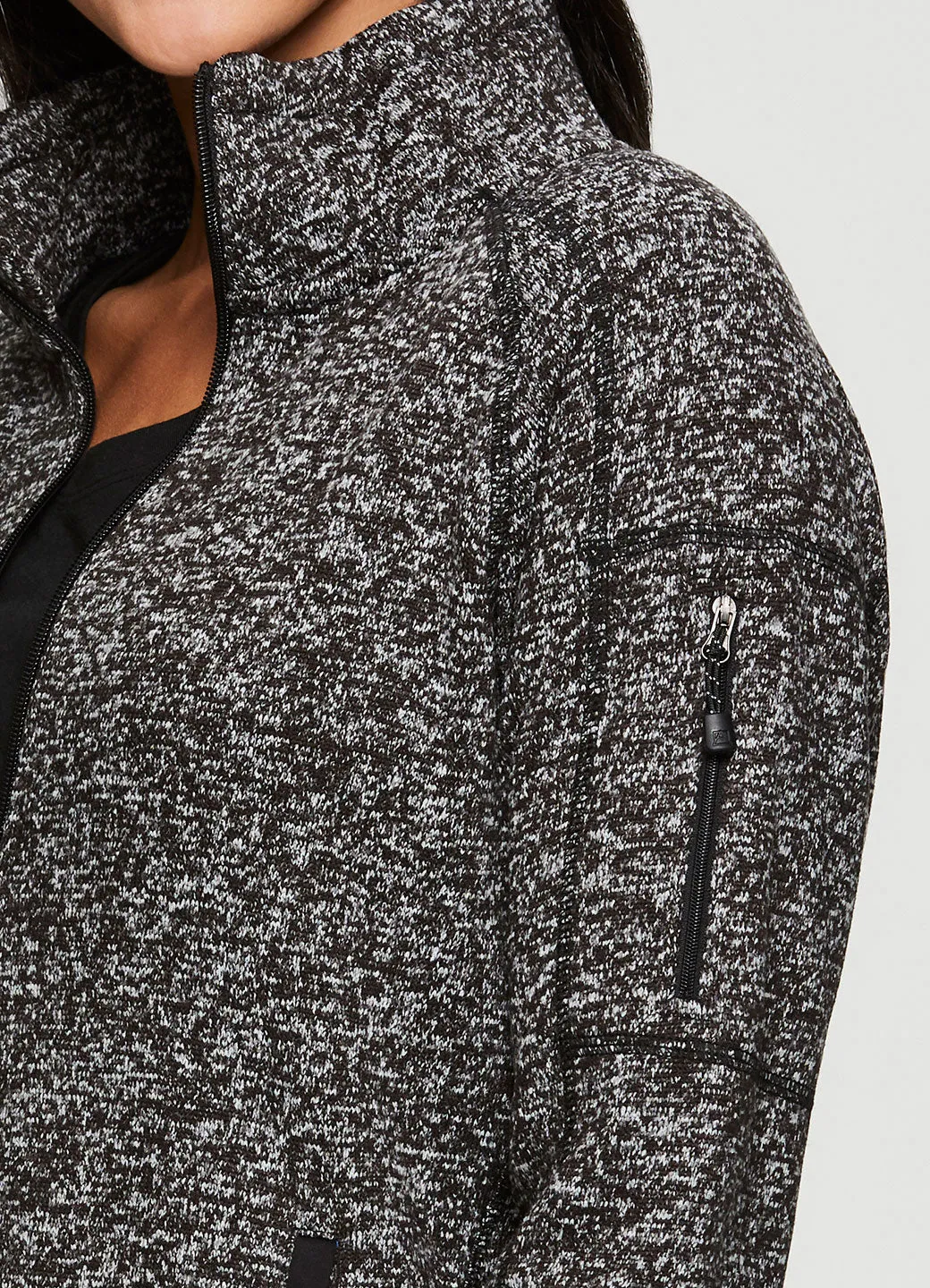 Peak Full Zip Mock Neck Jacket