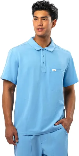 Peelz Jack 4-Pocket Polo Scrub Tops for Men - Soft Stretch Fabric Scrubs, Fashion-Forward Men's Scrub Top, Classic Fit