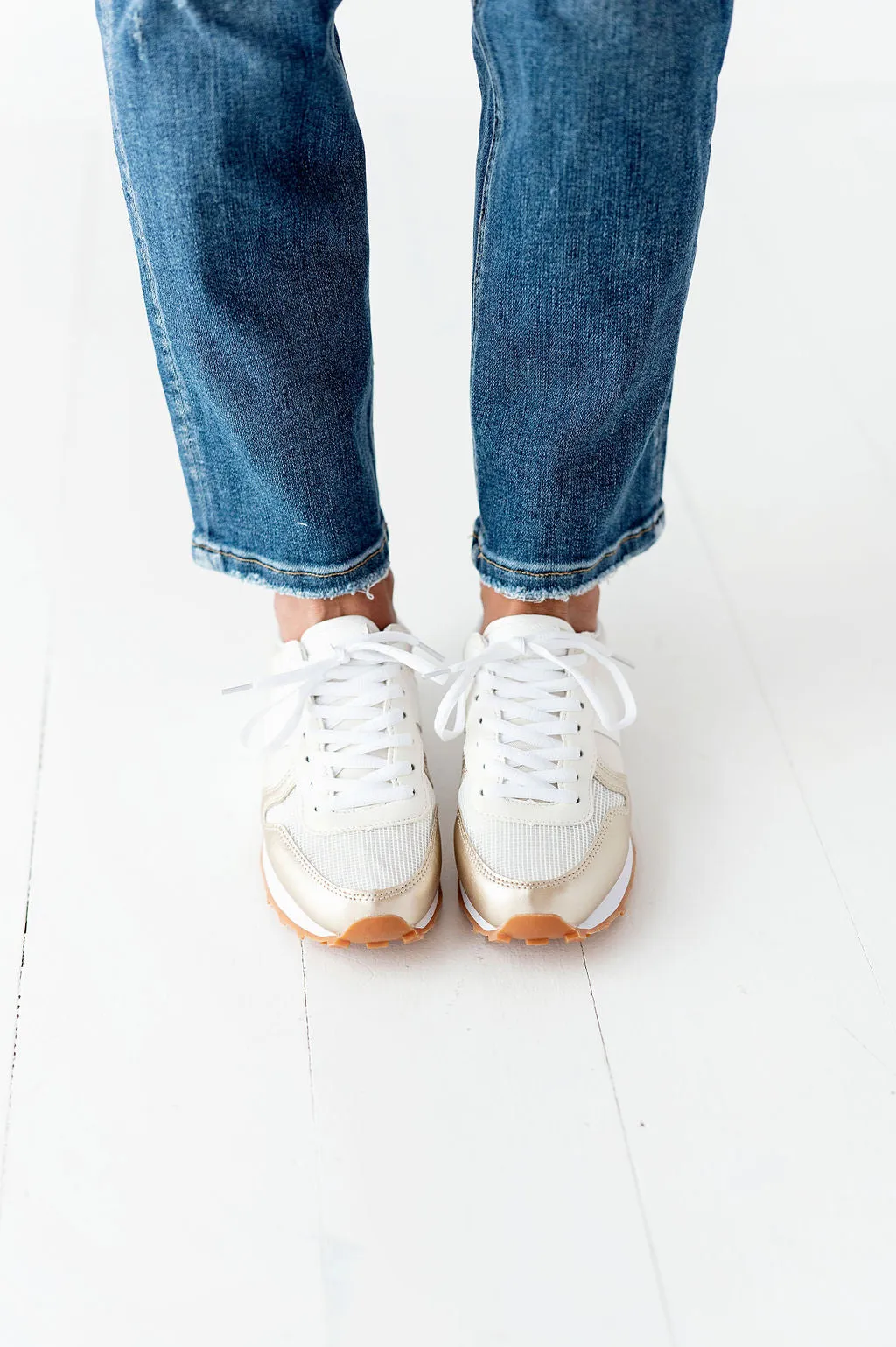 Phoebe Sneaker in Champagne - Size 6.5 Left