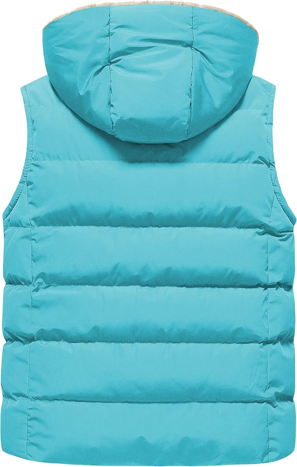 Pursky Girl's and Boy's Hooded Warm Puffer Vest Outerwear Soft Flannel Lined Insulation Waistcoat