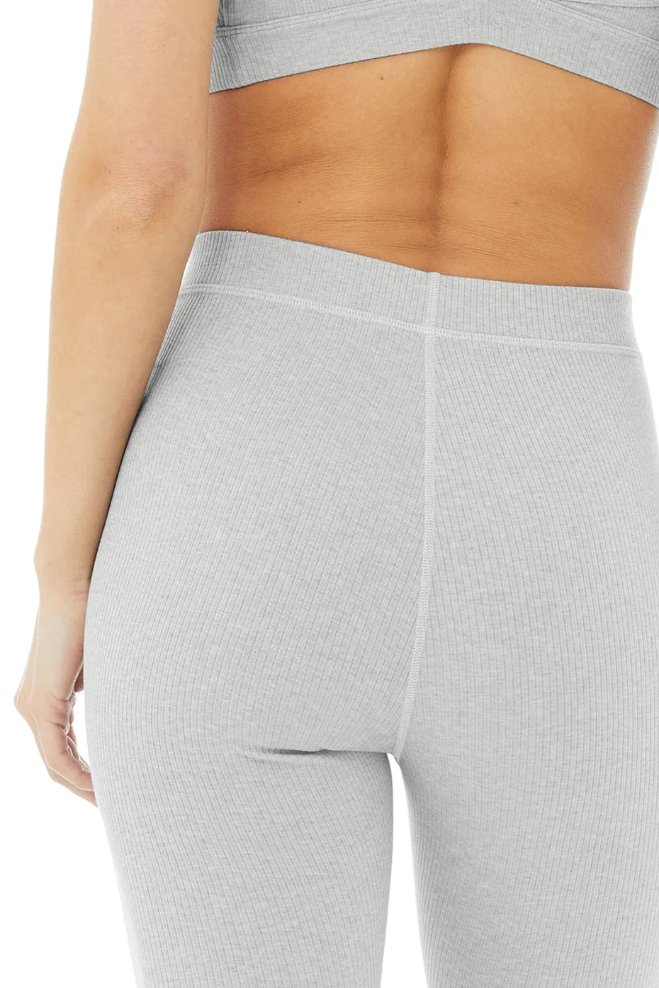 Ribbed High-Waist 7/8 Blissful Legging - Dove Grey Heather
