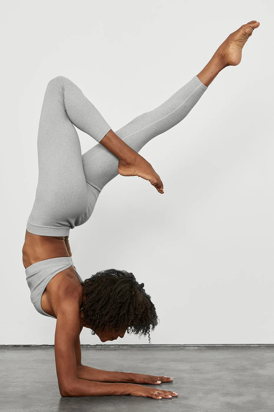 Ribbed High-Waist 7/8 Blissful Legging - Dove Grey Heather