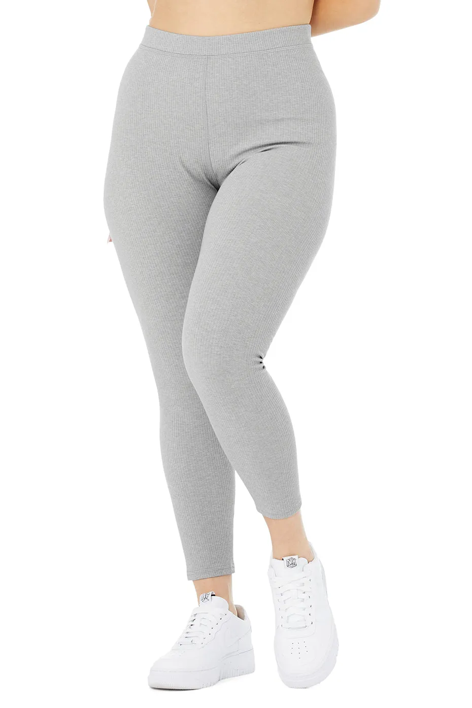 Ribbed High-Waist 7/8 Blissful Legging - Dove Grey Heather