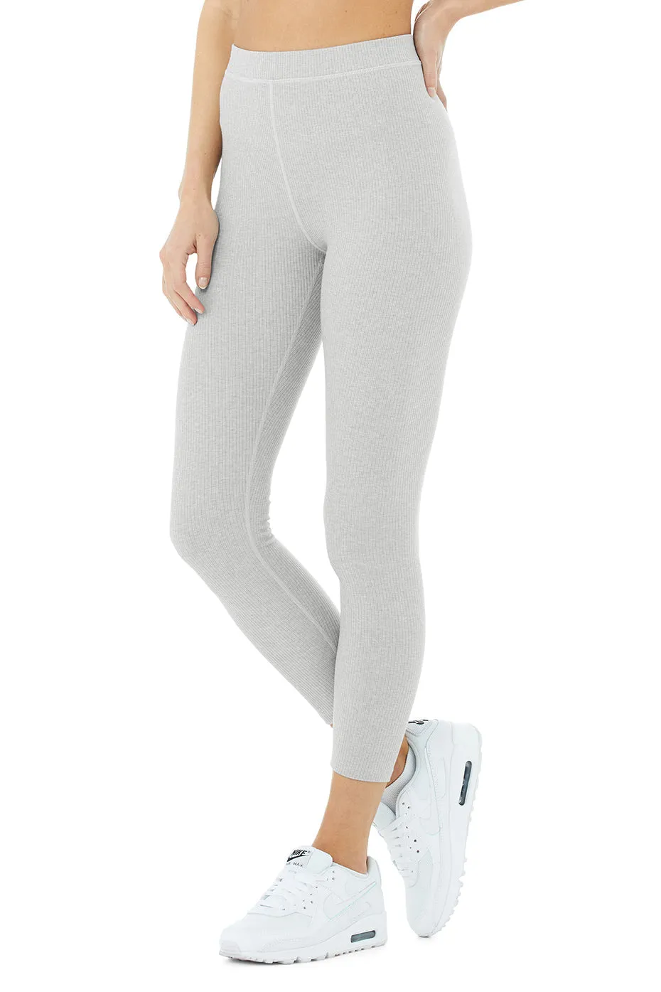 Ribbed High-Waist 7/8 Blissful Legging - Dove Grey Heather
