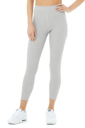 Ribbed High-Waist 7/8 Blissful Legging - Dove Grey Heather