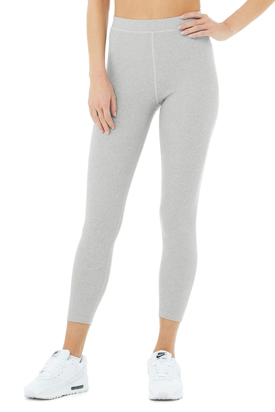 Ribbed High-Waist 7/8 Blissful Legging - Dove Grey Heather