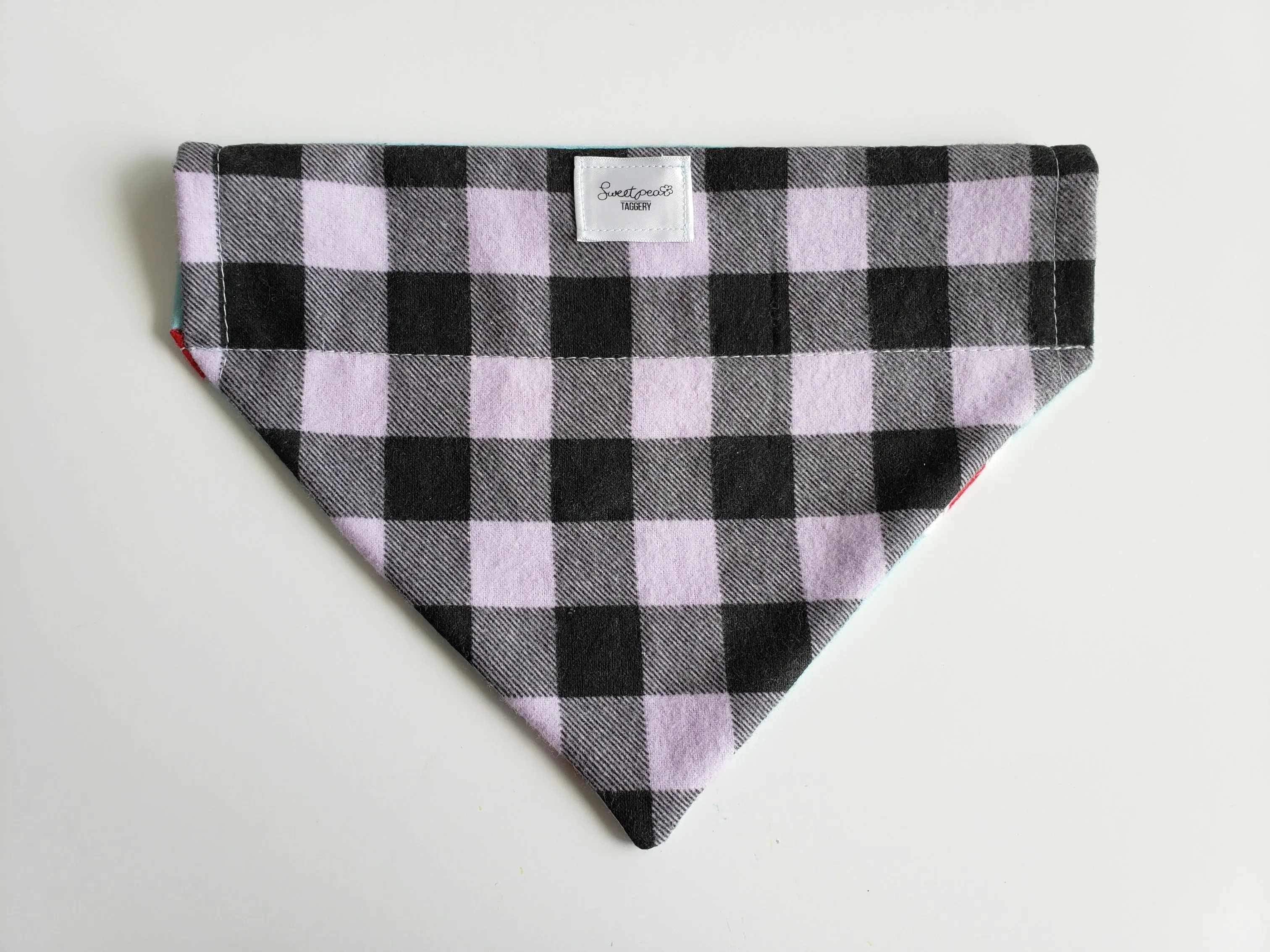 Sherpa Lined, Flannel Over the Collar Bandana - for Dogs