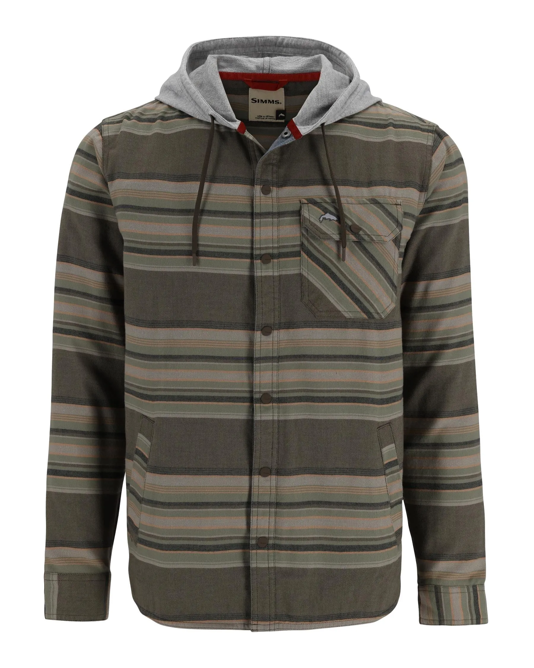 SIMMS M'S SANTEE FLANNEL HOODY