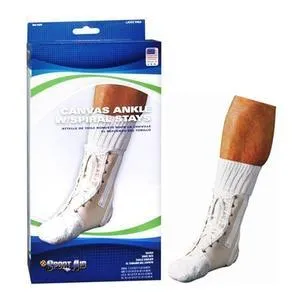 Sport Aid Ankle with Spiral Stays, Canvas, Medium