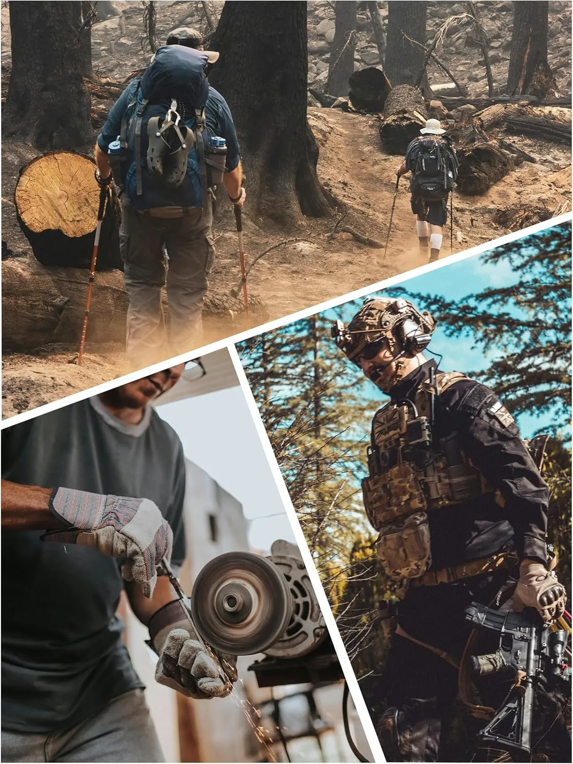 TACVASEN Men's Cargo Work Pants Construction Tactical Water Resistant Lightweight Outdoor Hiking Pants with 9 Pockets