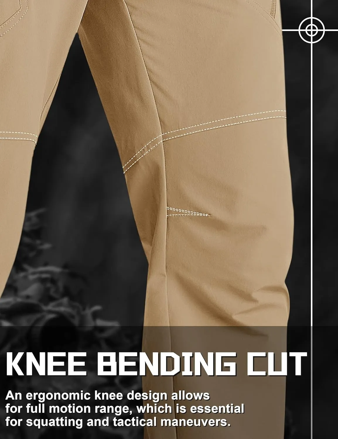 TACVASEN Men's Cargo Work Pants Construction Tactical Water Resistant Lightweight Outdoor Hiking Pants with 9 Pockets