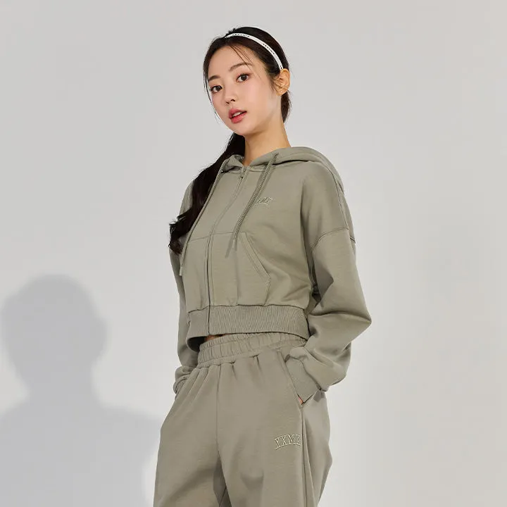 Warm Cotton Crop Hood Zip-up