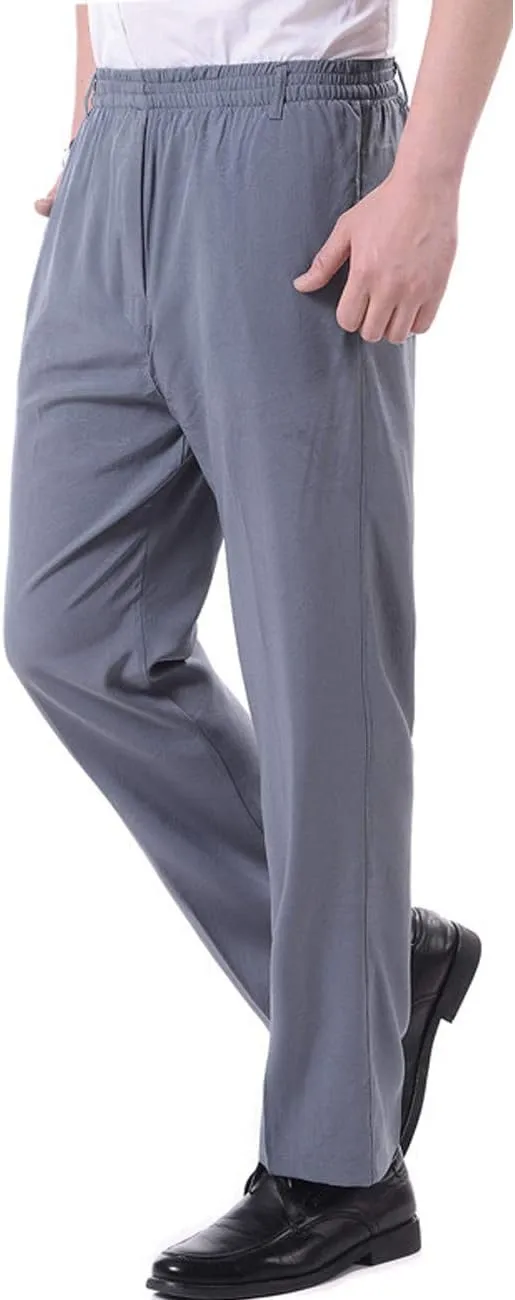 Zoulee Men's Summer Casual Zipper Fly Closure Jogger Sweatpants Quick-Drying Pants