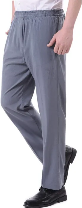 Zoulee Men's Summer Casual Zipper Fly Closure Jogger Sweatpants Quick-Drying Pants